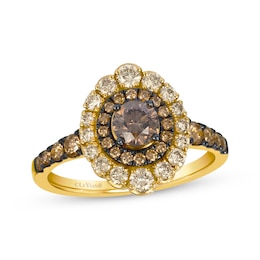 Le Vian Sunflower Ring 1-1/4 ct tw Diamonds 14K Honey Gold