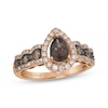 Thumbnail Image 0 of Le Vian Chocolate Waterfall Quartz Ring 5/8 ct tw Diamonds 14K Strawberry Gold