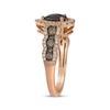 Thumbnail Image 1 of Le Vian Chocolate Waterfall Quartz Ring 5/8 ct tw Diamonds 14K Strawberry Gold