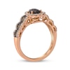 Thumbnail Image 2 of Le Vian Chocolate Waterfall Quartz Ring 5/8 ct tw Diamonds 14K Strawberry Gold