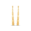Thumbnail Image 1 of Bamboo Hoop Earrings 32mm 10K Yellow Gold