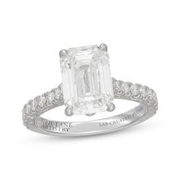 Neil Lane Artistry Heritage Emerald-Cut  Lab-Grown diamond Engagement Ring 4-1/2 ct tw Platinum