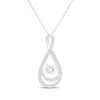 Thumbnail Image 1 of Unstoppable Love Diamond Twist Frame Necklace 1/2 ct tw 10K White Gold 18&quot;