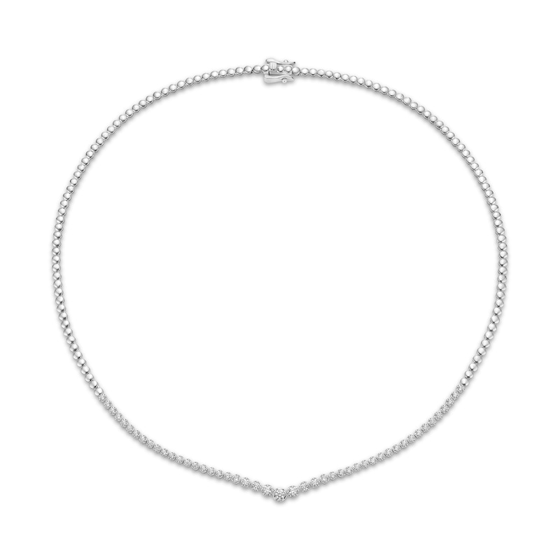 Main Image 2 of Diamond Riviera Necklace 1 ct tw 10K White Gold 17&quot;