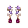 Thumbnail Image 2 of Le Vian Pretty in Pink Rhodolite Garnet, Amethyst & Morganite Earrings 1/6 ct tw Diamonds 14K Strawberry Gold