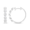 Thumbnail Image 1 of Lab-Grown Diamonds by KAY Five-Stone Hoop Earrings 1 ct tw 10K White Gold