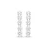 Thumbnail Image 2 of Lab-Grown Diamonds by KAY Five-Stone Hoop Earrings 1 ct tw 10K White Gold