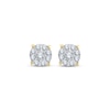 Thumbnail Image 2 of Multi-Diamond Stud Earrings 1/4 ct tw 10K Yellow Gold