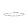 Thumbnail Image 1 of White Lab-Created Sapphire Station Twist Bracelet Sterling Silver 7&quot;