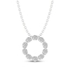 Thumbnail Image 1 of THE LEO Diamond Twist Circle Necklace 1/2 ct tw 14K White Gold 19&quot;