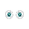 Thumbnail Image 2 of Oceanic Blue Topaz & White Lab-Created Sapphire Stud Earrings Sterling Silver