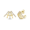 Thumbnail Image 1 of Diamond Five-Row Split J-Hoop Huggie Earrings 1/3 ct tw 10K Yellow Gold