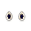 Thumbnail Image 2 of Blue Sapphire & Diamond Earrings 1/15 ct tw 10K Yellow Gold