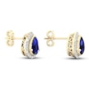 Thumbnail Image 4 of Blue Sapphire & Diamond Earrings 1/15 ct tw 10K Yellow Gold