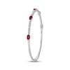 Thumbnail Image 2 of Le Vian Oval-Cut Ruby Bangle Bracelet 3/8 ct tw Diamonds 14K Vanilla Gold