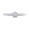 Thumbnail Image 3 of Diamond Halo Vintage-Inspired Promise Ring 1/6 ct tw Sterling Silver