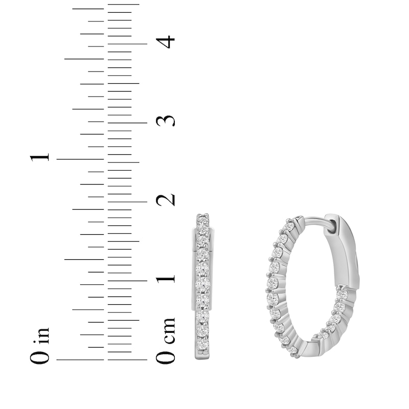 Main Image 4 of KAY Lab-Grown Diamonds Inside-Out Hoop Earrings 1/2 ct tw 10K White Gold