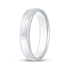 Thumbnail Image 2 of Now + Forever Brushed Milgrain Wedding Band 10K White Gold 4mm