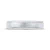 Thumbnail Image 3 of Brushed Milgrain Wedding Band 10K White Gold 4mm