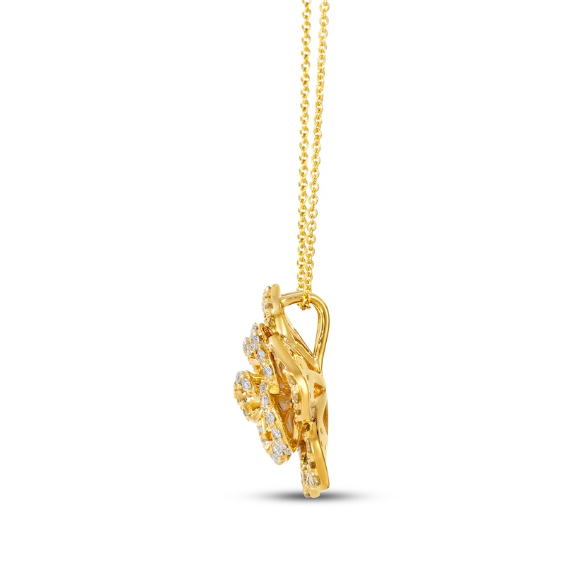 Main Image 2 of Le Vian Vault Diamond Flower Necklace 1 ct tw 14K Honey Gold 20&quot;