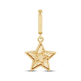 Charmed Memories Starburst Beaded Star Charm 10K Yellow Gold