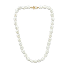 Baroque Cultured Pearl Necklace 14K Yellow Gold 18"