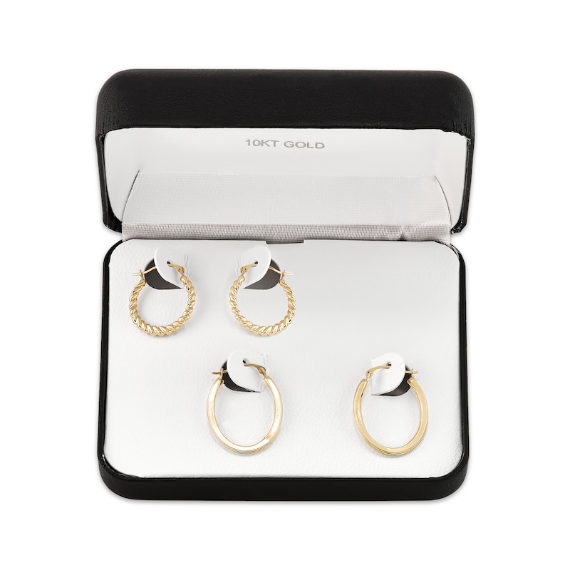 Main Image 4 of Hoop Earrings Gift Set 10K Yellow Gold