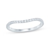 Thumbnail Image 0 of Diamond Curved Wedding Band 1/5 ct tw 14K White Gold