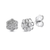 Thumbnail Image 1 of Diamond Seven-Stone Flower Stud Earrings 1/2 ct tw 10K White Gold