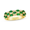 Thumbnail Image 1 of Le Vian Venetian Mosaic Emerald & Diamond Ring 1/4 ct tw 14K Honey Gold