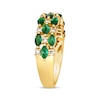 Thumbnail Image 2 of Le Vian Venetian Mosaic Emerald & Diamond Ring 1/4 ct tw 14K Honey Gold