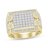 Thumbnail Image 0 of Baguette & Round-Cut Diamond Rectangle Ring 1/2 ct tw 10K Yellow Gold