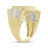 Thumbnail Image 1 of Baguette & Round-Cut Diamond Rectangle Ring 1/2 ct tw 10K Yellow Gold