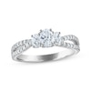 Thumbnail Image 1 of Oval-Cut Diamond Three-Stone Engagement Ring 1 ct tw 14K White Gold