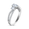 Thumbnail Image 2 of Oval-Cut Diamond Three-Stone Engagement Ring 1 ct tw 14K White Gold