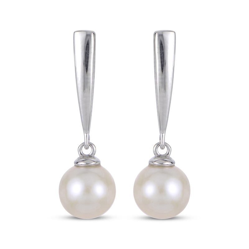 Main Image 2 of Cultured Pearl Drop Earrings Sterling Silver