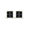 Thumbnail Image 2 of Men's Square-Cut Black Diamond Quad Stud Earrings 2 ct tw 10K Yellow Gold