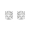 Thumbnail Image 2 of KAY Lab-Grown Diamonds Multi-Stone Circle Stud Earrings 1-1/2 ct tw 10K White Gold