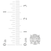 Thumbnail Image 3 of Lab-Created Diamonds by KAY Multi-Stone Circle Stud Earrings 1-1/2 ct tw 10K White Gold