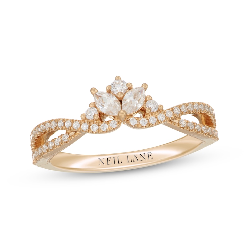 Main Image 1 of Neil Lane Marquise & Round-Cut Diamond Anniversary Ring 3/8 ct tw 14K Yellow Gold