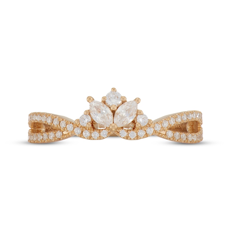 Main Image 3 of Neil Lane Marquise & Round-Cut Diamond Anniversary Ring 3/8 ct tw 14K Yellow Gold