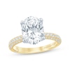 Thumbnail Image 1 of Monique Lhuillier Bliss Oval-Cut Lab-Grown Diamond Engagement Ring 3-5/8 ct tw 18K Yellow Gold