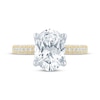 Thumbnail Image 4 of Monique Lhuillier Bliss Oval-Cut Lab-Grown Diamond Engagement Ring 3-5/8 ct tw 18K Yellow Gold