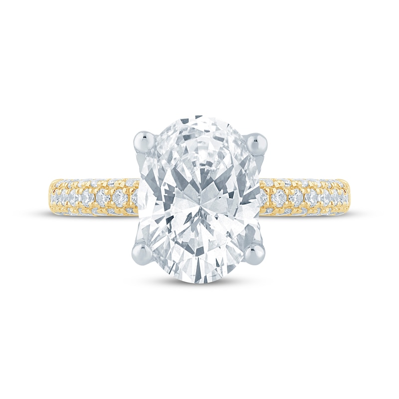 Monique Lhuillier Bliss Oval-Cut Lab-Created Diamond Engagement Ring 3-5/8 ct tw 18K Yellow Gold