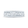 Thumbnail Image 4 of Monique Lhuillier Bliss Marquise & Round-Cut Lab-Grown Diamond Anniversary Ring 3/4 ct tw 18K White Gold