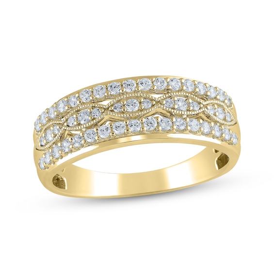 Diamond Anniversary Ring 1/2 ct tw 14K Yellow Gold