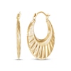 Thumbnail Image 1 of Fan Hoop Earrings 14K Yellow Gold