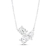 Thumbnail Image 0 of All You Are Multi-Shape  Lab-Grown diamond Three-Stone Cluster Necklace 1 ct tw 14K White Gold 18"