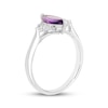 Thumbnail Image 1 of Marquise-Cut Amethyst & White Lab-Created Sapphire Ring Sterling Silver