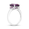 Thumbnail Image 1 of Emerald-Cut Amethyst Three-Stone Ring Sterling Silver